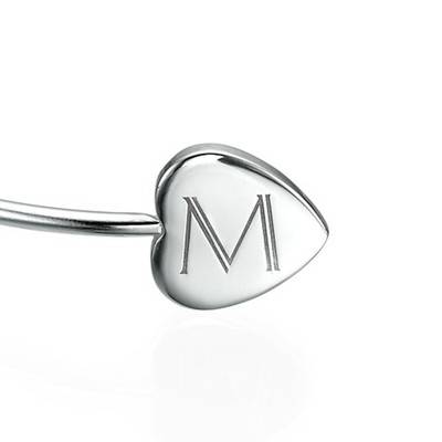 Personalised Bangle Bracelet in Silver - Adjustable-1 product photo