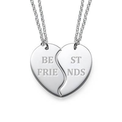 Personalized Best Friends Necklaces in Silver product photo