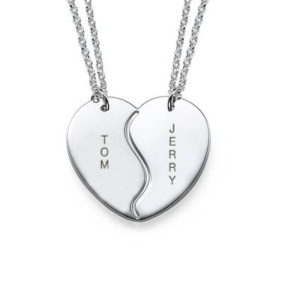 Sterling Silver Personalised Best Friends Necklaces-3 product photo
