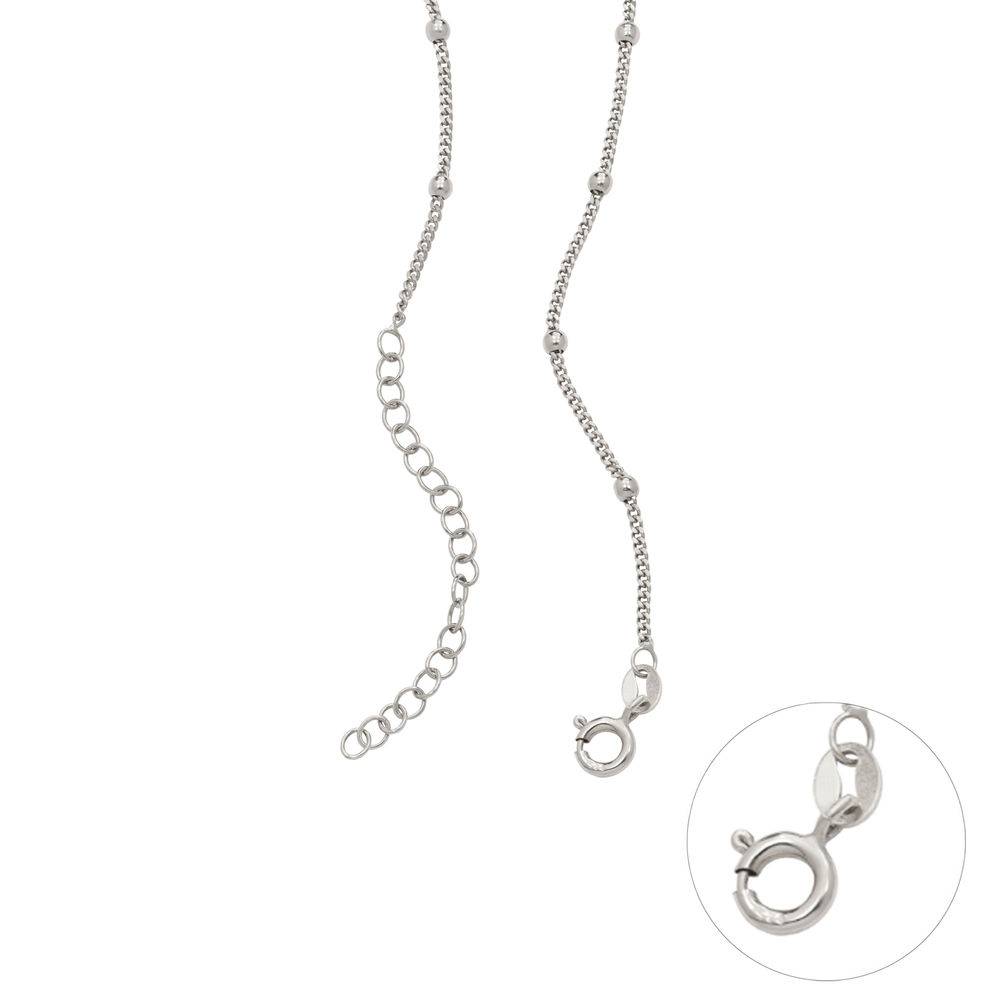 Halsband med Månadsblomma och Månadssten i Sterling Silver-7 produktbilder