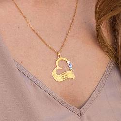 TINGN Geburtsstein Halskette Damen Gold - 14K Vergoldete