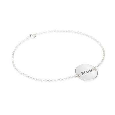 Engraved Bracelet / Anklet with Personalised Disc-1 product photo