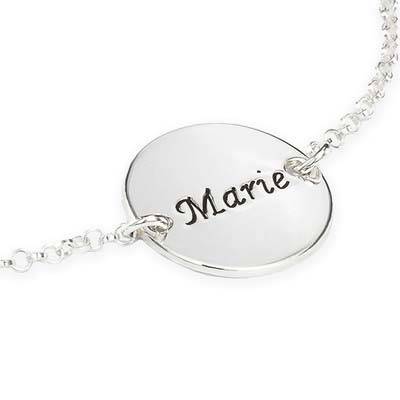 Engraved Bracelet / Anklet with Personalised Disc-2 product photo