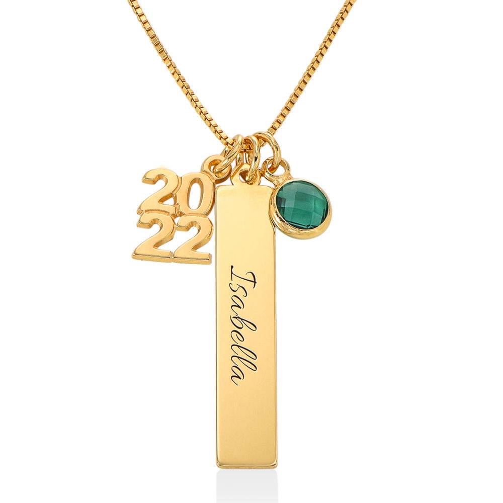 Personalised Charms Graduation Necklace in Gold Plating product photo