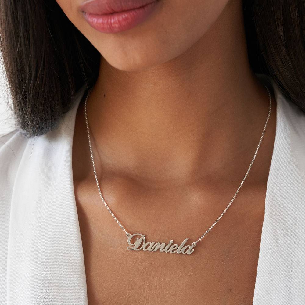 Classic Cocktail Name Necklace in Premium Silver-1 product photo