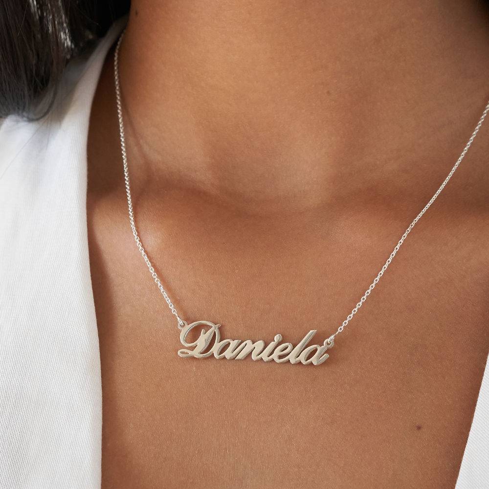 Classic Cocktail Name Necklace in Premium Silver-4 product photo