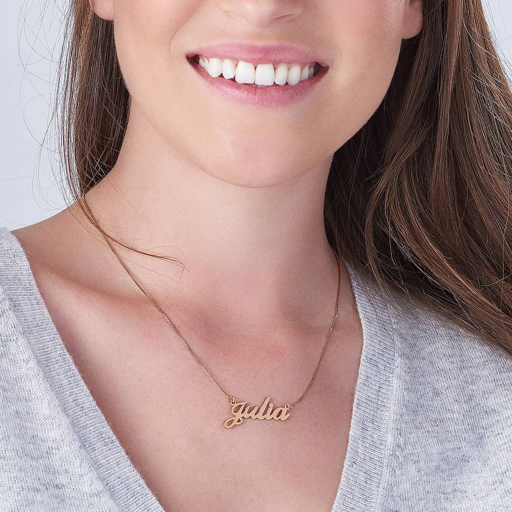 Classic Cocktail Name Necklace in 18K Rose Gold Vermeil-2 product photo