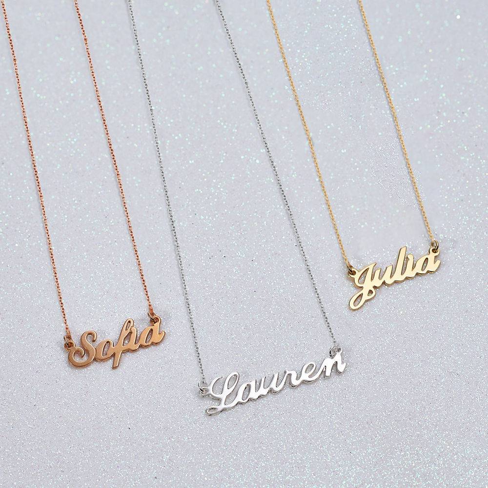 Classic Cocktail Name Necklace in Sterling Silver product photo