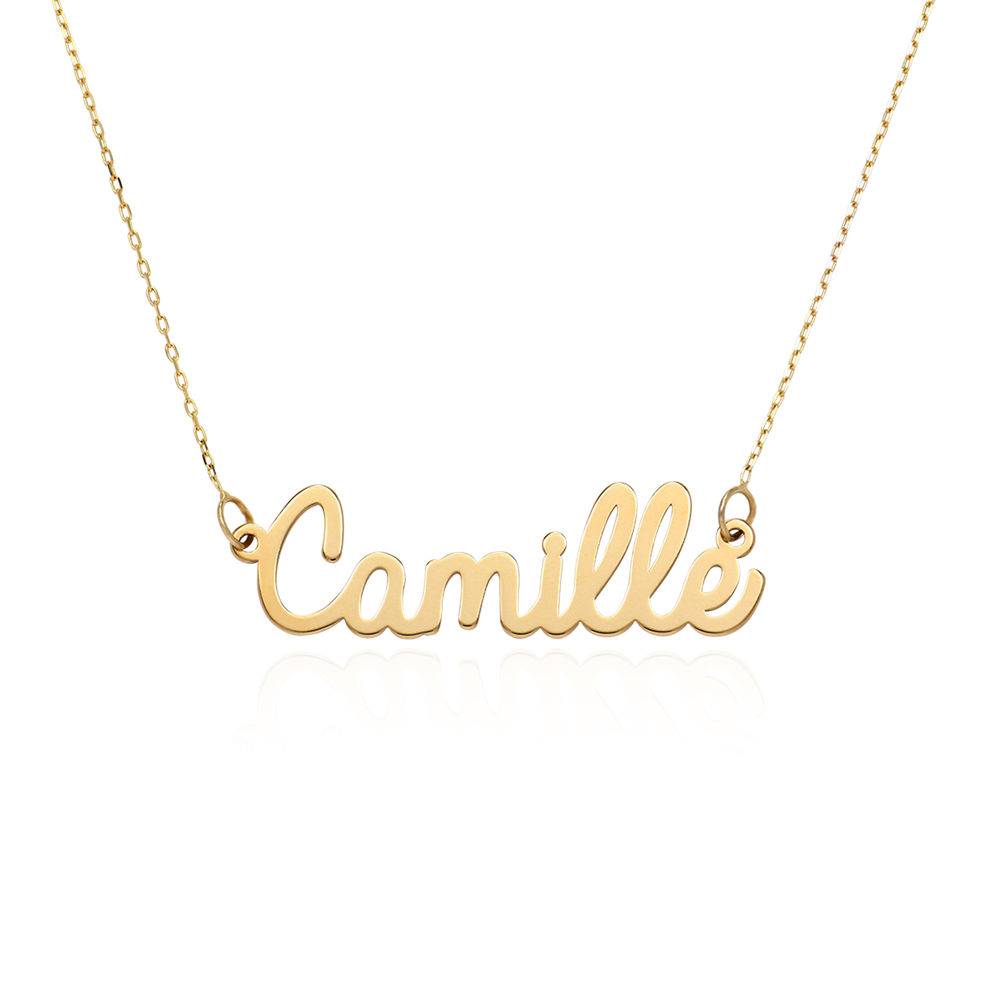Personalized Cursive Name Necklace in 10K Yellow Gold product photo