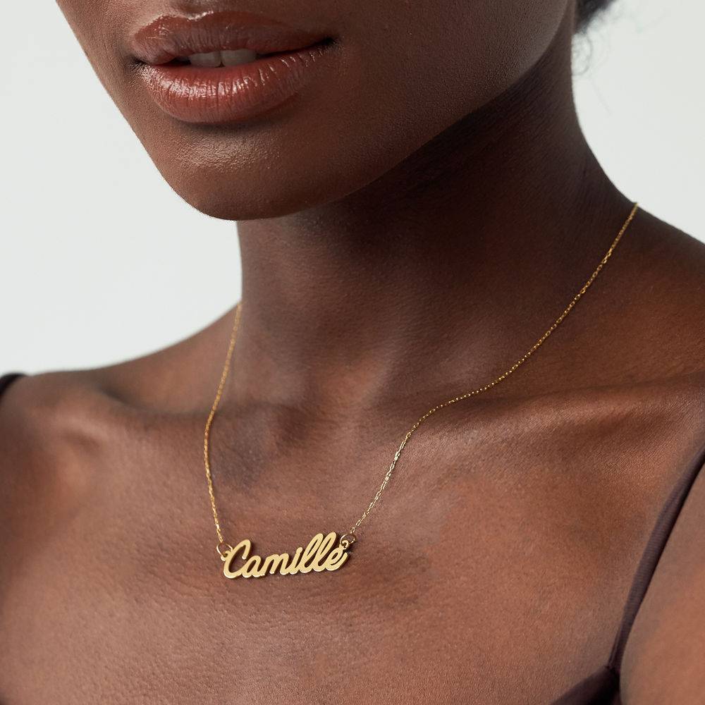 Personalised Cursive Name Necklace in 10ct Yellow Gold product photo
