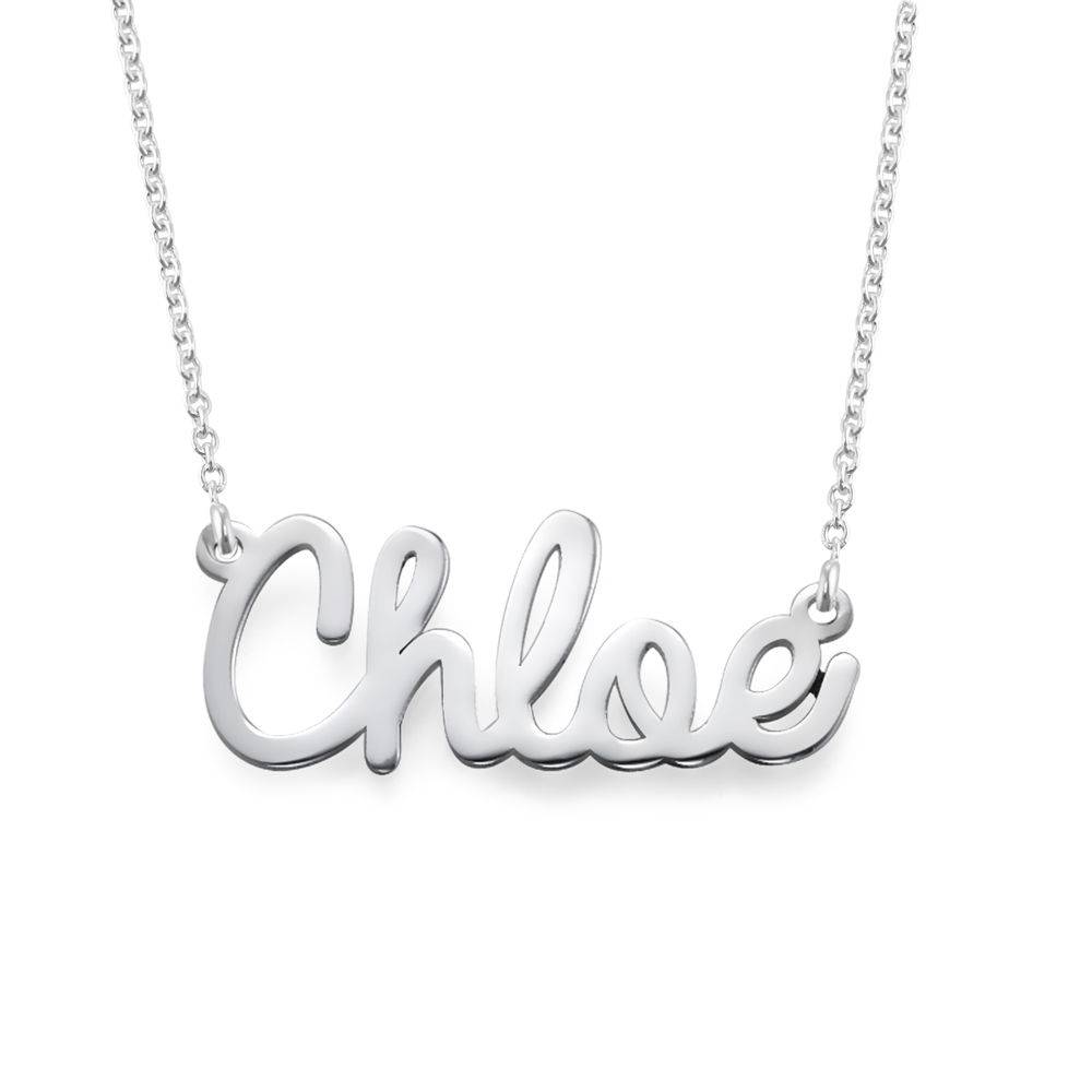 Personalized Cursive Name Necklace in Sterling Silver product photo