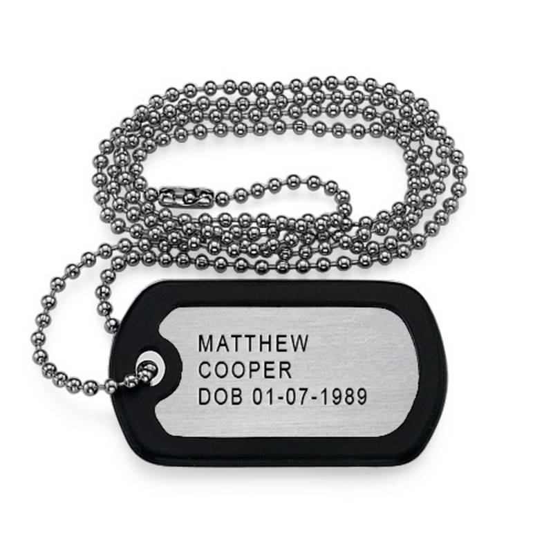 Engraved Dog Tag in Stainless Steel-1 product photo