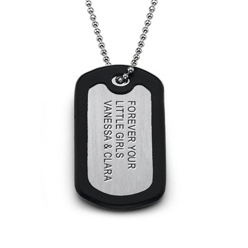 Engraved Dog Tag in Stainless Steel product photo