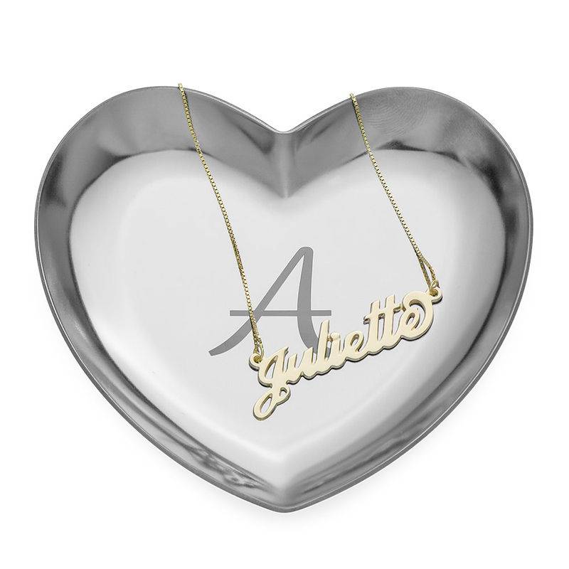 Personalised Heart Jewellery Tray in Silver Colour-3 product photo