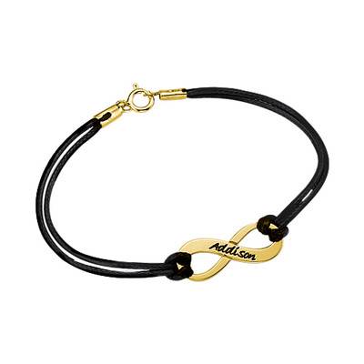 Personalised Infinity Bracelet in 18ct Gold Plating product photo