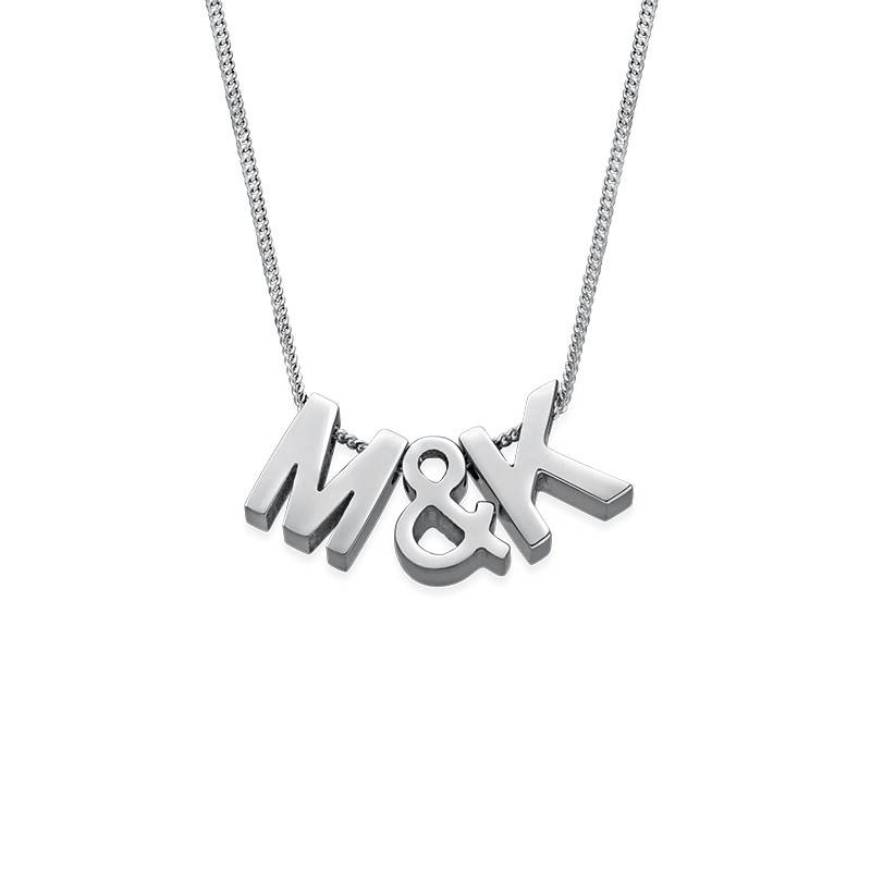 Personalised Couple Initial Necklace in Stainless Steel product photo