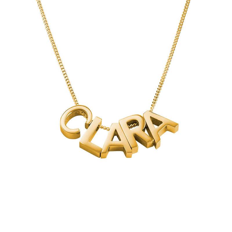 Personlig bogstav halskæde med guldbelægning-1 produkt billede