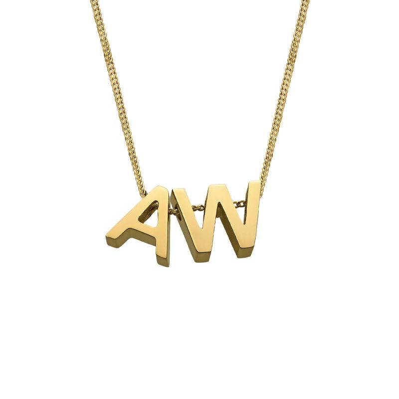 Personlig bogstav halskæde med guldbelægning-3 produkt billede