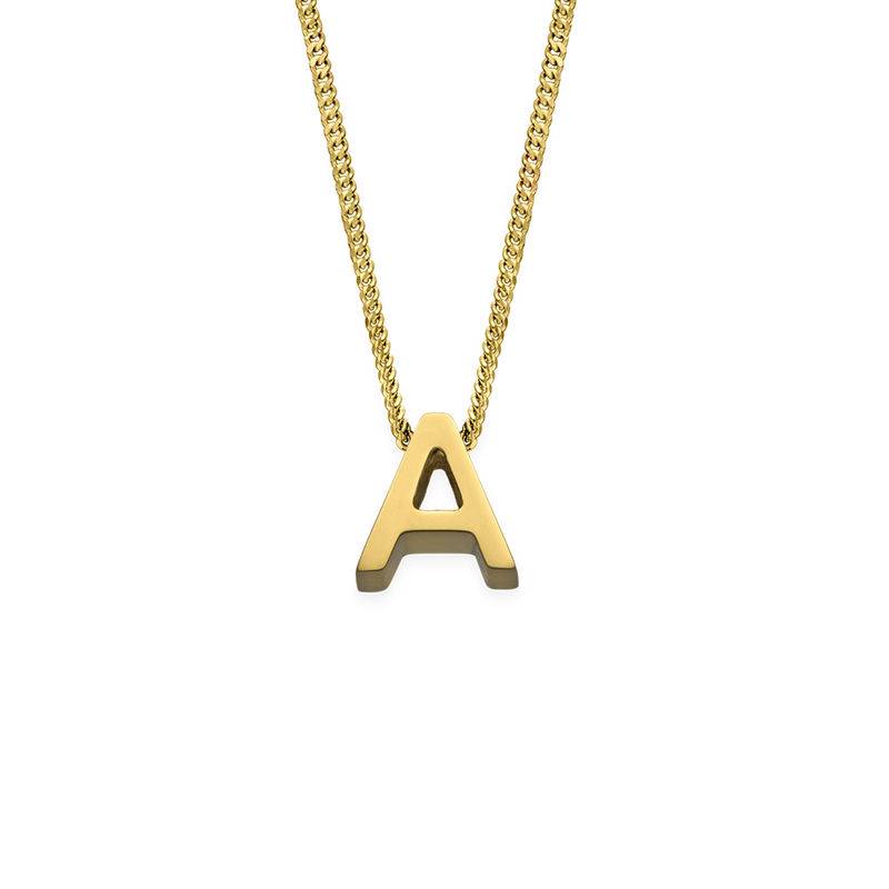 Personlig bogstav halskæde med guldbelægning-4 produkt billede