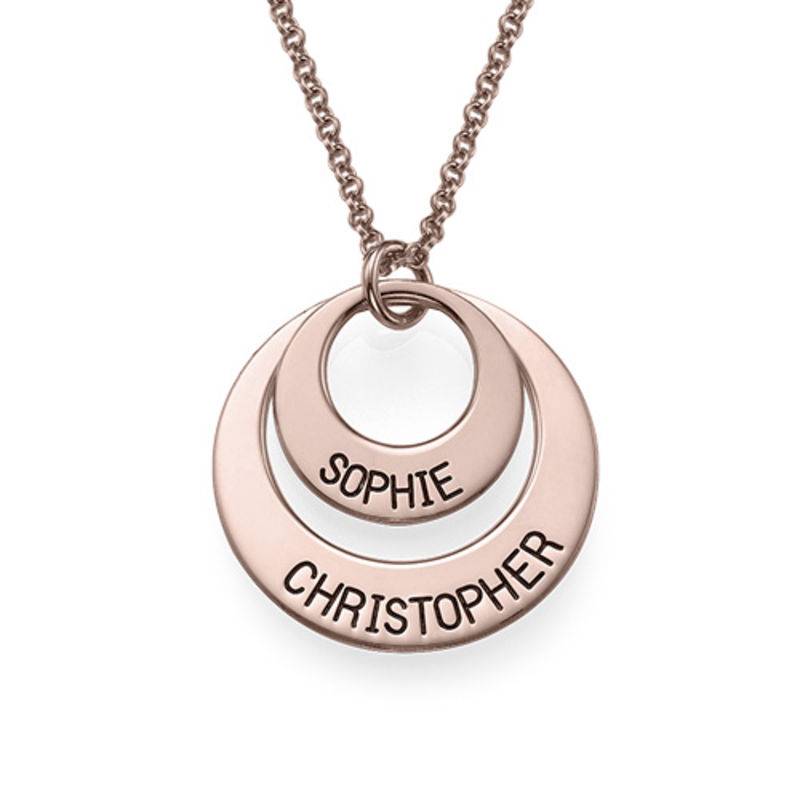 Personalised Jewellery for Mums – Disc Necklace in 18ct Rose Gold product photo