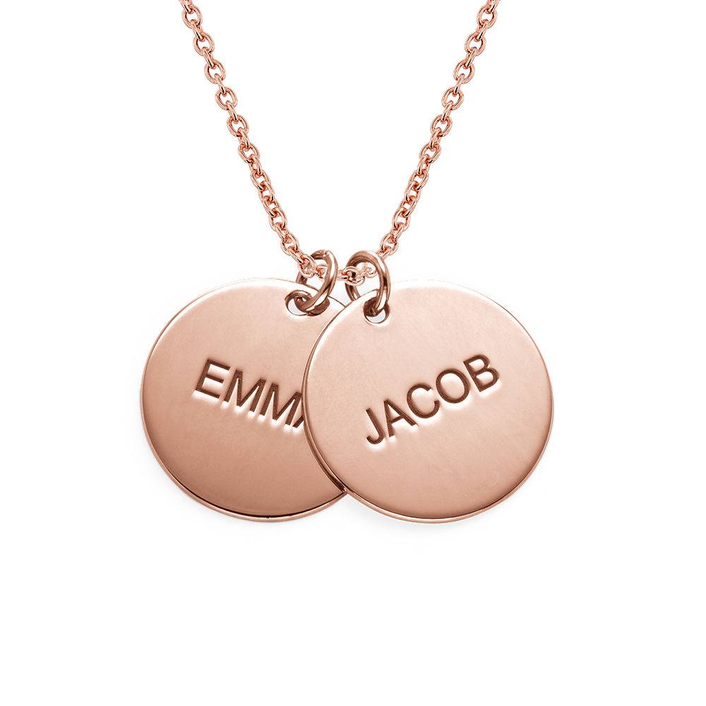 Personalized Jewelry – Rose Gold Plated Disc Necklace product photo