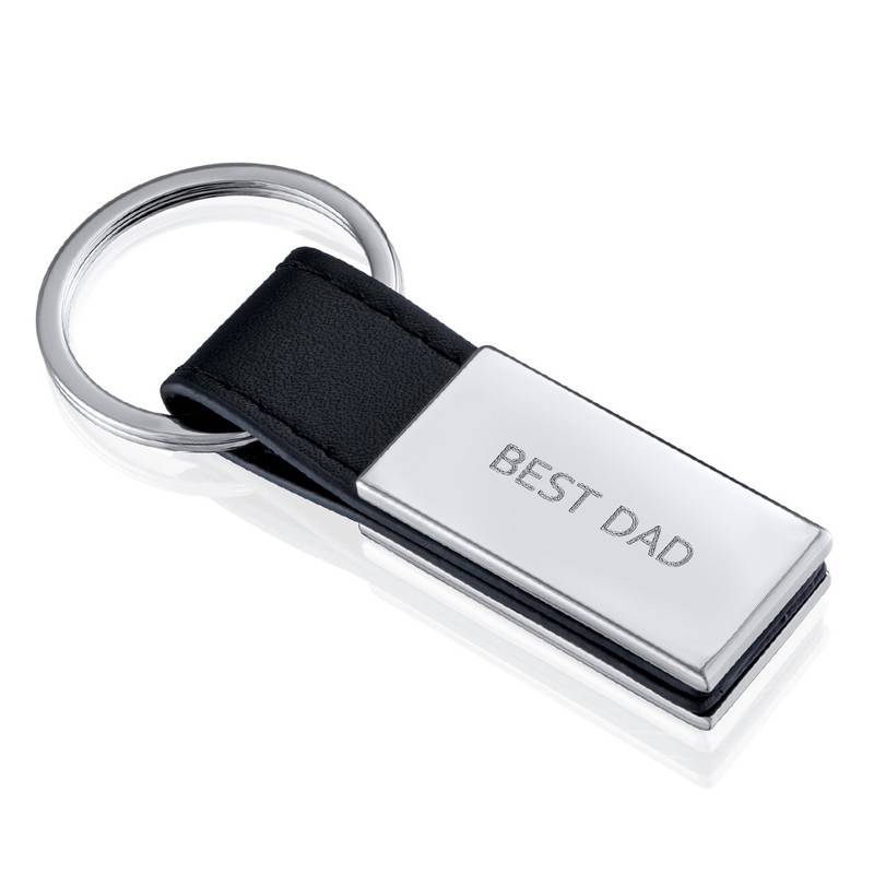 Personalised Keyring for Men in PU Leather product photo