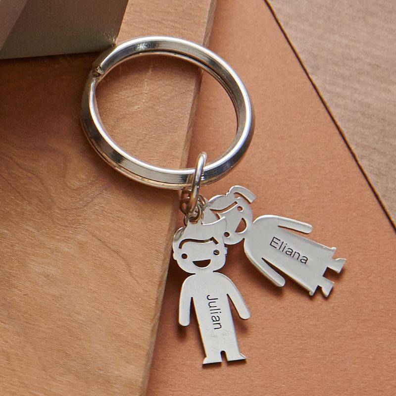 Personalized Keychain with Children Charms-2 product photo