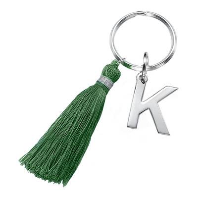 Personalised Keyring with Initial and Tassel product photo