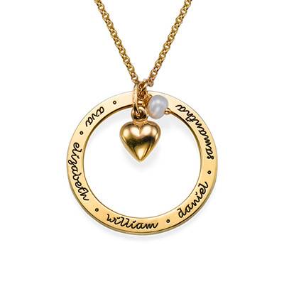 Engraved Baby Feet Necklace in 18ct Gold Plating product photo
