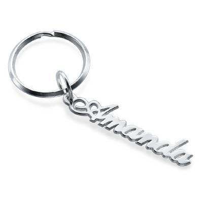 Personalised Name Keyring in Sterling Silver-2 product photo