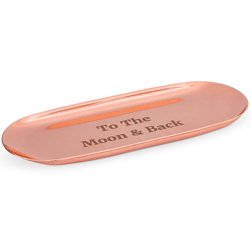 Personalised Oval Jewellery Tray in Rose Gold Colour-2 product photo
