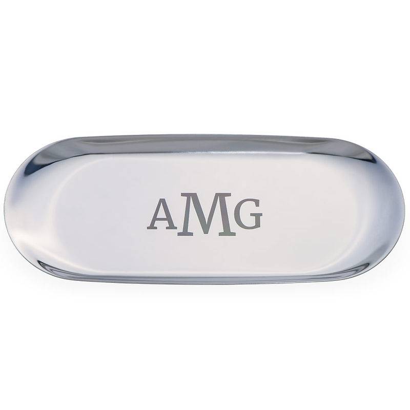 Personalised Oval Jewellery Tray in Silver Colour-1 product photo