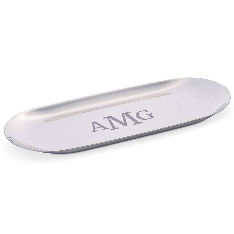 Personalised Oval Jewellery Tray in Silver Colour-2 product photo