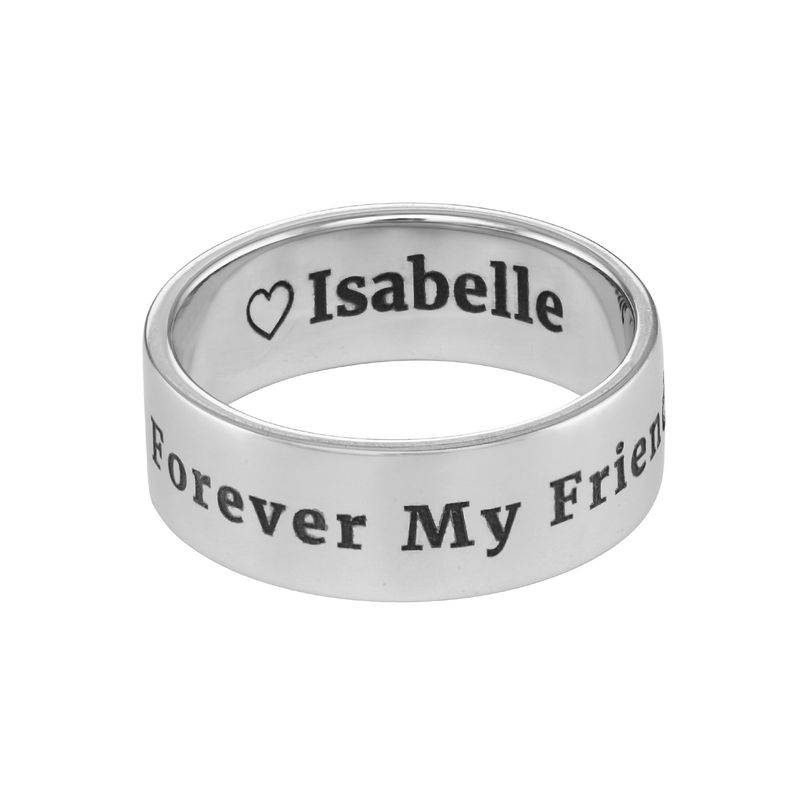 Personalised Wide Name Ring in Sterling Silver-6 product photo