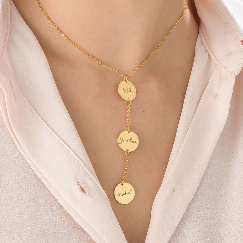 Personalised Y Necklace in Gold Plating-3 product photo