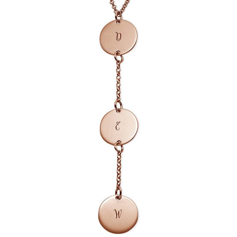 Personalised Y Necklace in Rose Gold Plating product photo