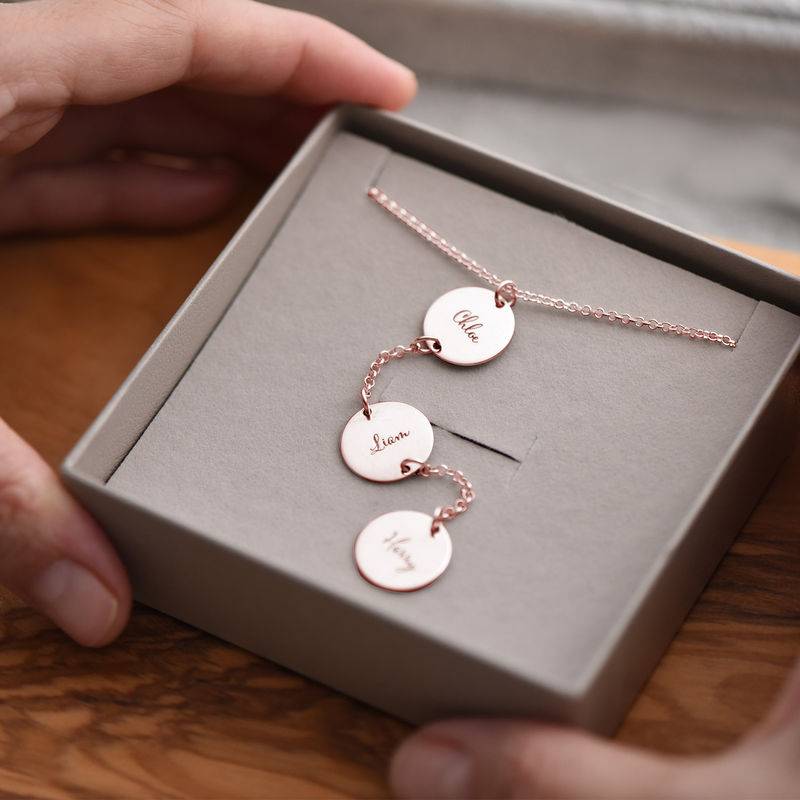 Personalised Y Necklace in Rose Gold Plating-2 product photo