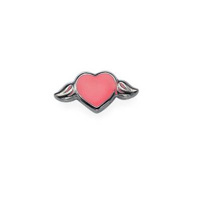 Roze hart Bedel voor Floating Locket-1 Productfoto