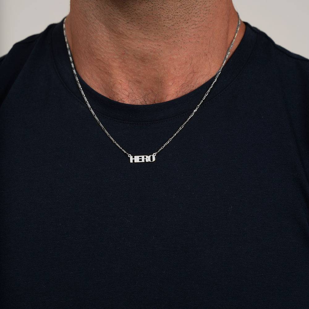Pre-customized Dad Necklace in Sterling Silver product photo