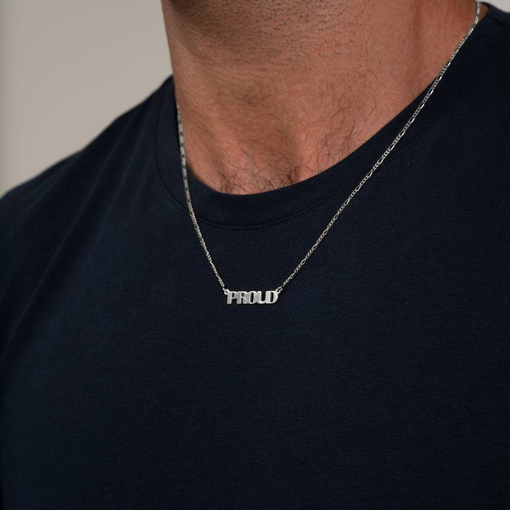 Pre-customized Dad Necklace in Sterling Silver-10 product photo