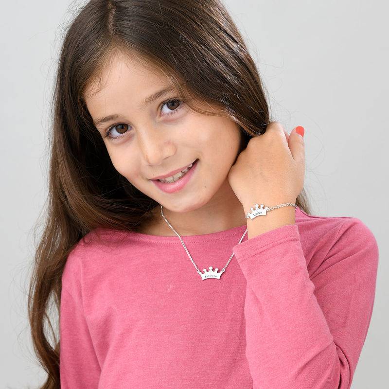 Bracciale Corona per Bambina con Zircone Cubico Placcato Oro foto del prodotto