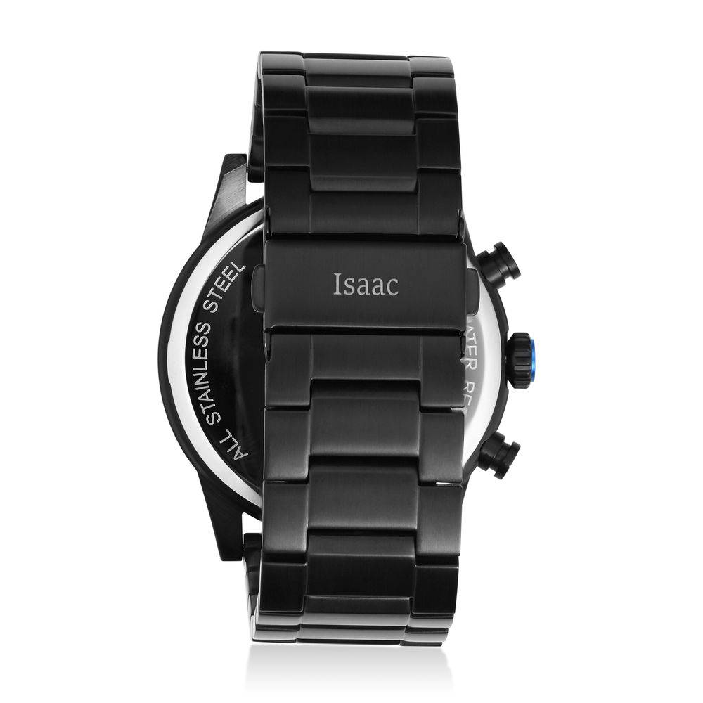 Quest  chronograaf horloge met zwart roestvrij staal band-5 Productfoto