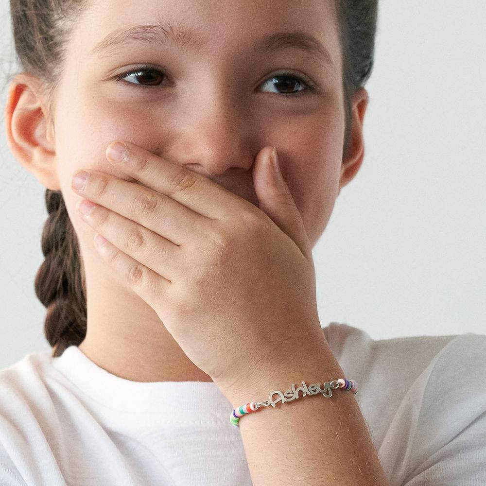 Regenboog armband Sterling zilver voor meisjes-4 Productfoto