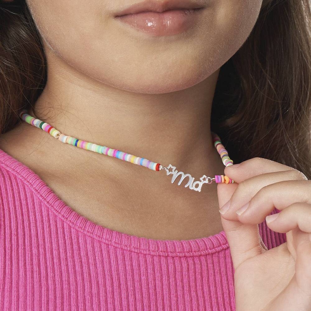 Regenbogenkette für Mädchen - 925er Sterlingsilber Produktfoto