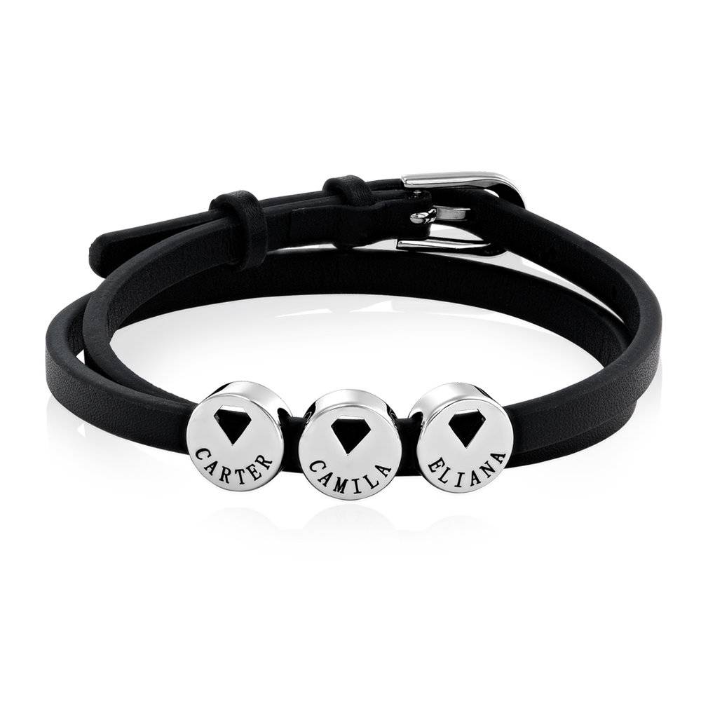 Wrap-Around Leather Bracelet with Charms product photo