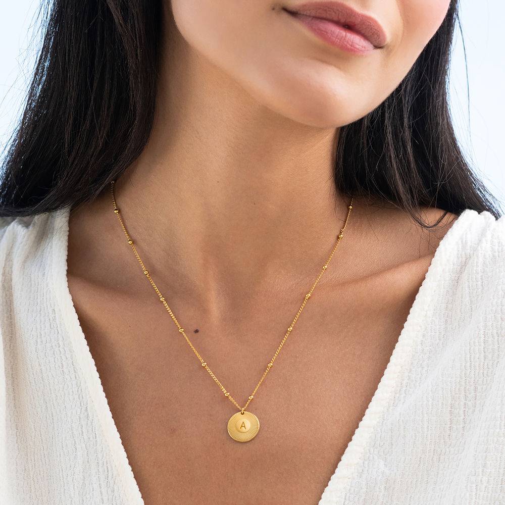 Rayos Initial Necklace in 18K Gold Plating-2 product photo