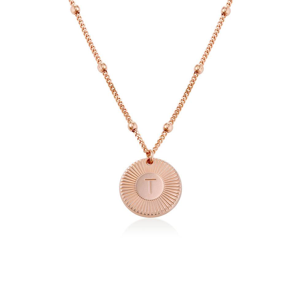 Rayos Initial Necklace in 18K Rose Gold Plating product photo