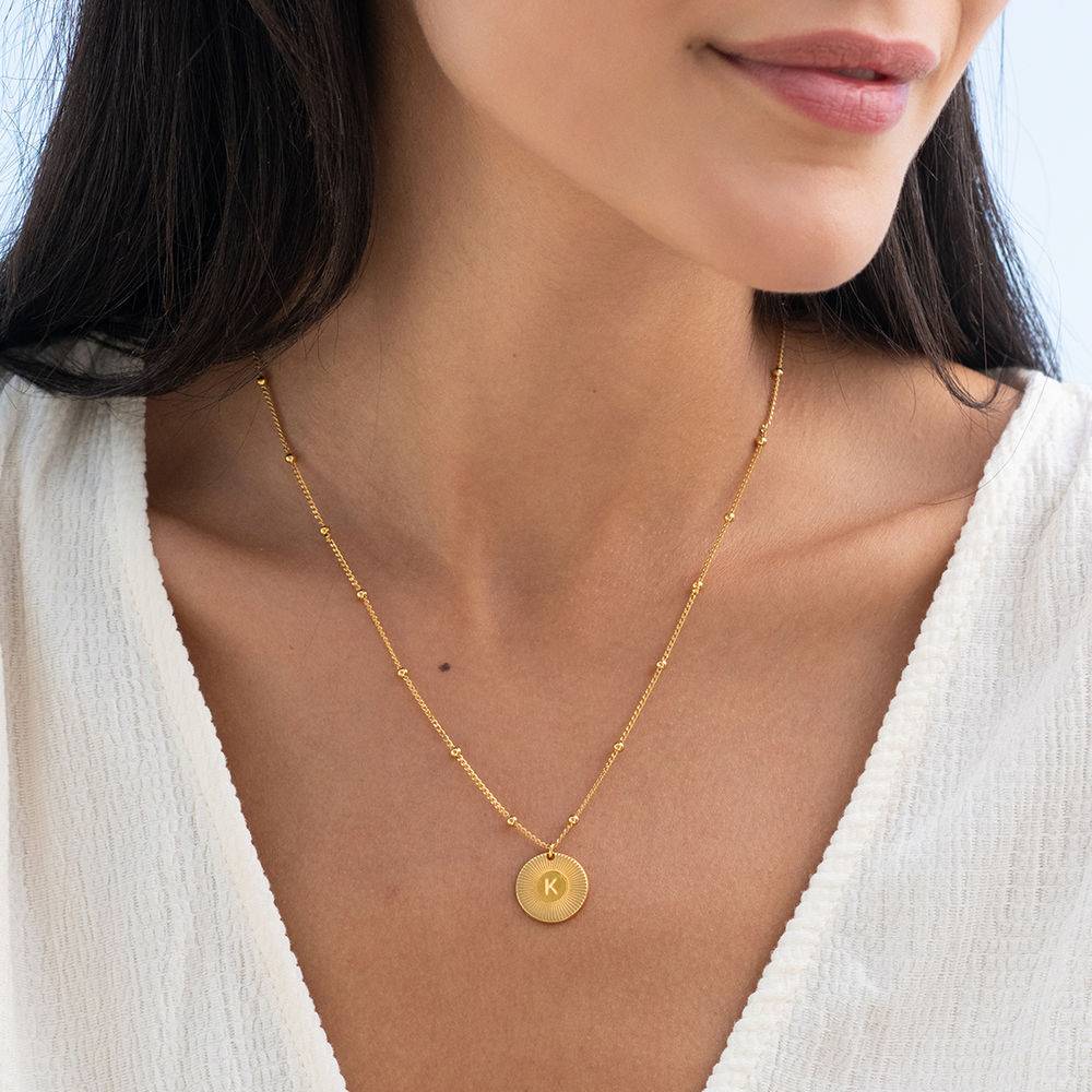 Rayos Initial Necklace in Vermeil-1 product photo