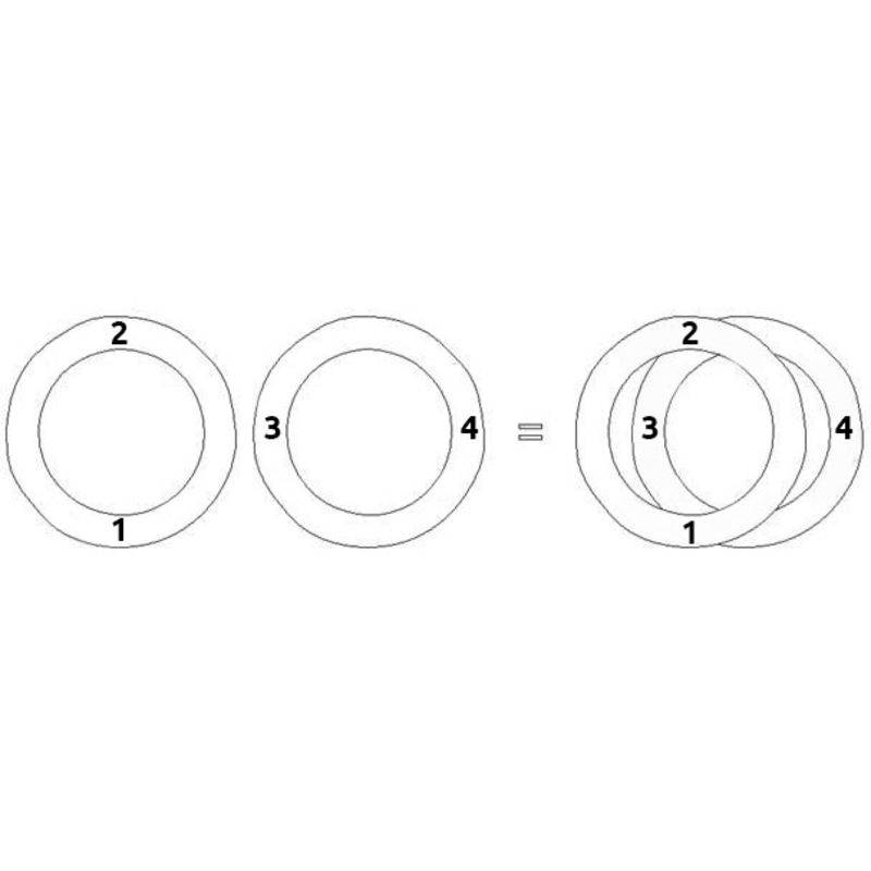 Cirkel armbånd til mænd med snorrerem-2 produkt billede
