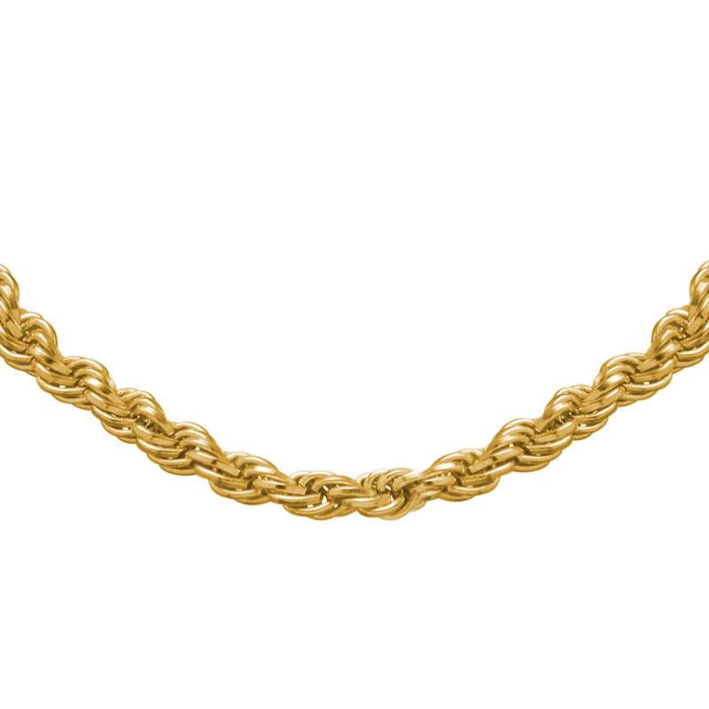18k goud vergulde touwketting-3 Productfoto